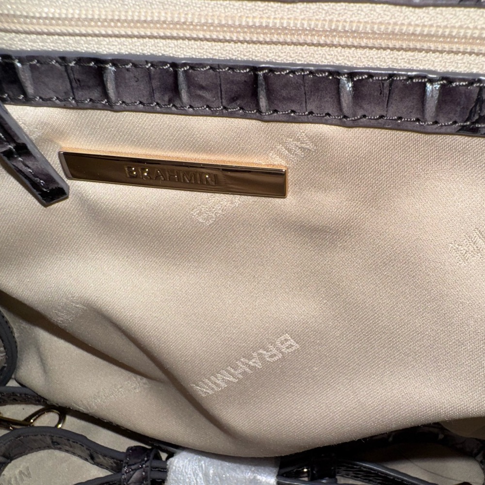 Brahmin Charcoal Priscilla satchel - Picture 3 of 7